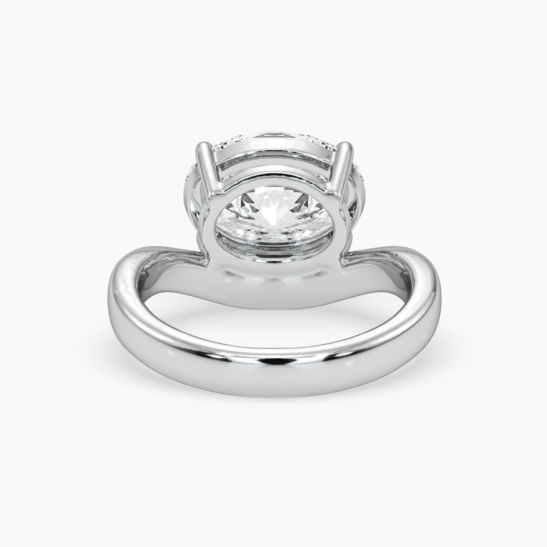 Bezel Emerald Lab Grown Diamond Engagement Ring: 2 CT