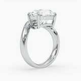 Bezel Emerald Lab Grown Diamond Engagement Ring: 2 CT
