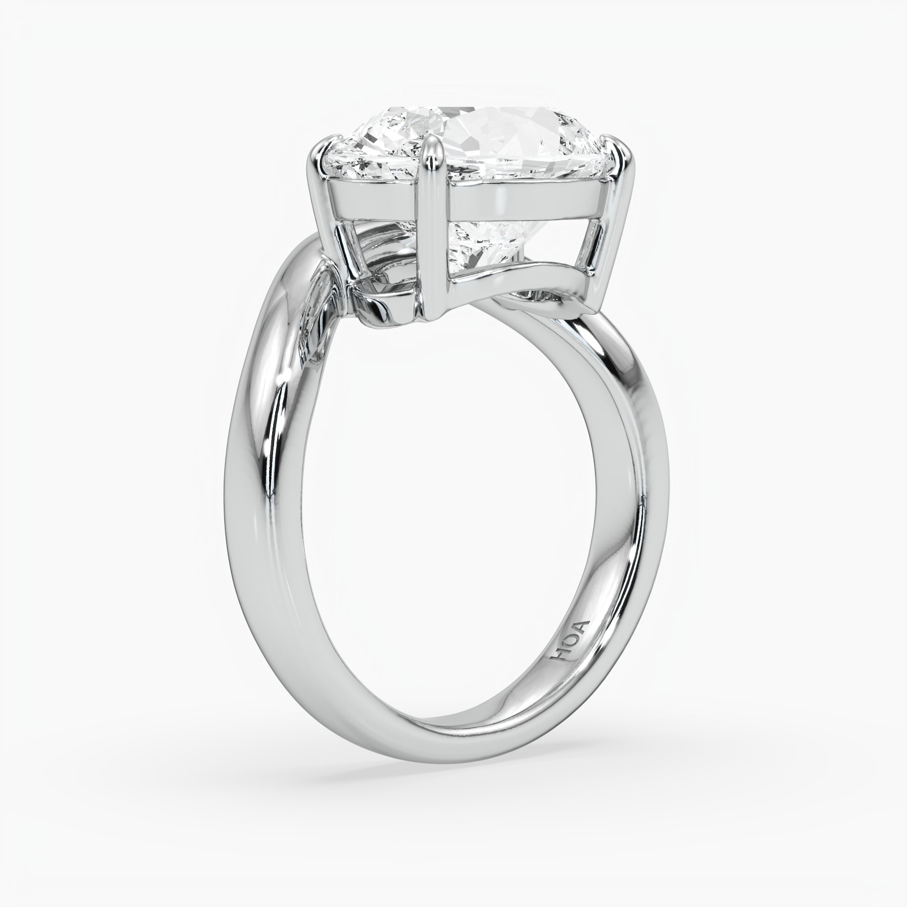 Bezel Emerald Lab Grown Diamond Engagement Ring: 2 CT