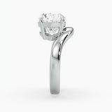 Bezel Emerald Lab Grown Diamond Engagement Ring: 2 CT
