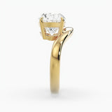 Bezel Emerald Lab Grown Diamond Engagement Ring: 2 CT
