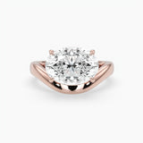 Bezel Emerald Lab Grown Diamond Engagement Ring: 2 CT