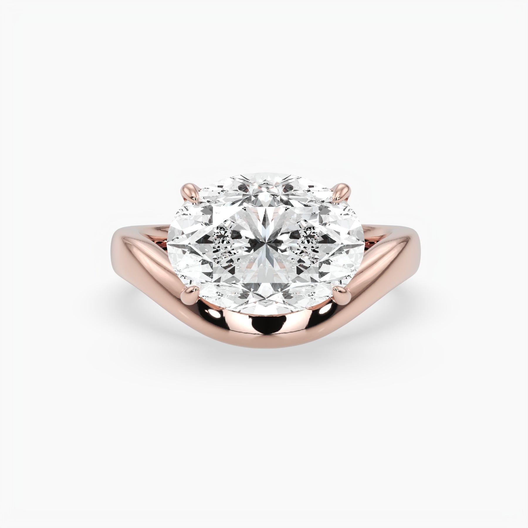Bezel Emerald Lab Grown Diamond Engagement Ring: 2 CT