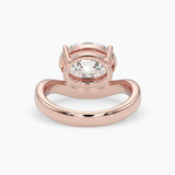 Bezel Emerald Lab Grown Diamond Engagement Ring: 2 CT