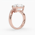 Bezel Emerald Lab Grown Diamond Engagement Ring: 2 CT