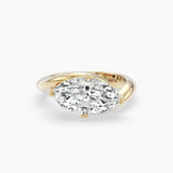 Bezel Emerald Lab Grown Diamond Engagement Ring: 2 CT
