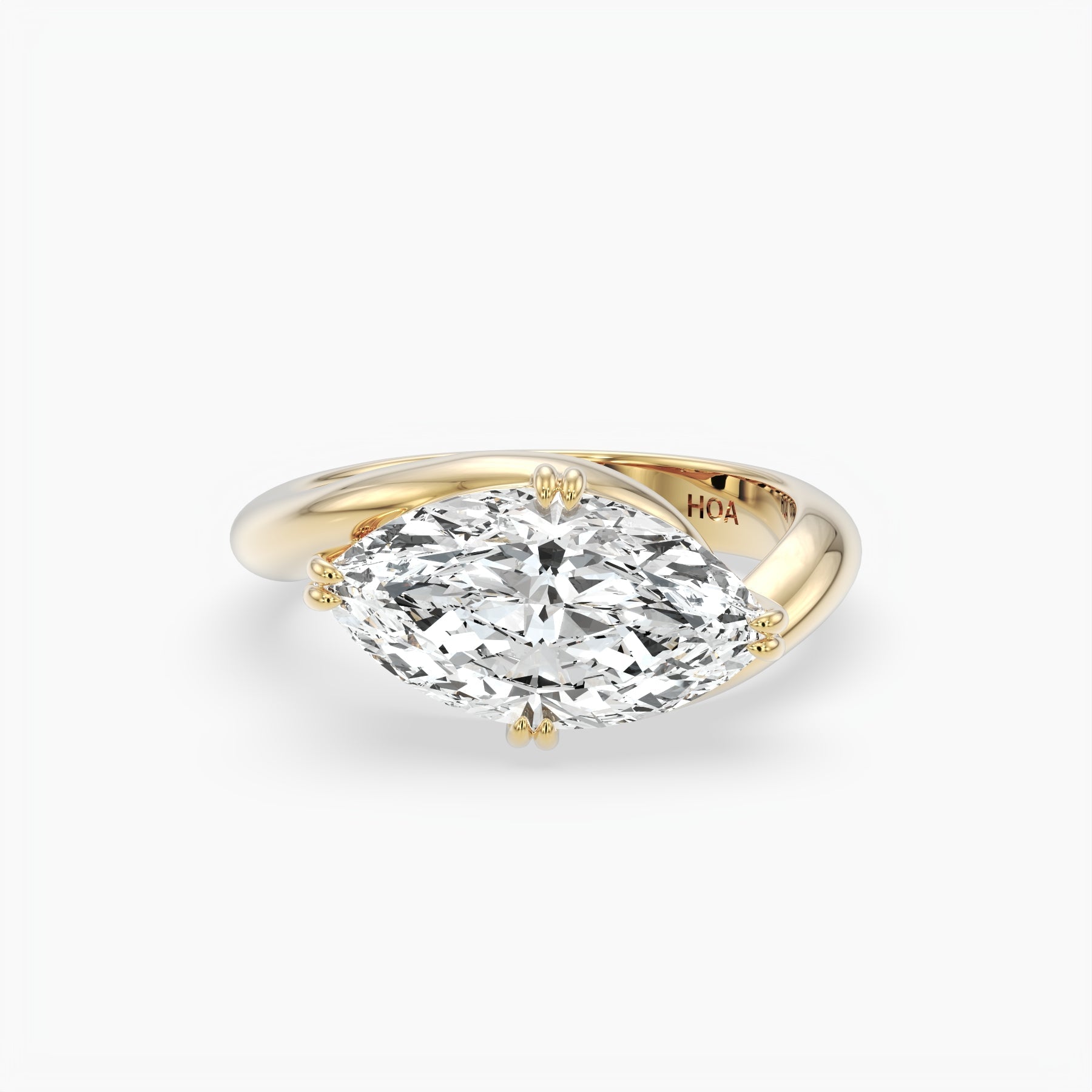 Bezel Emerald Lab Grown Diamond Engagement Ring: 2 CT