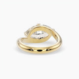 Bezel Emerald Lab Grown Diamond Engagement Ring: 2 CT