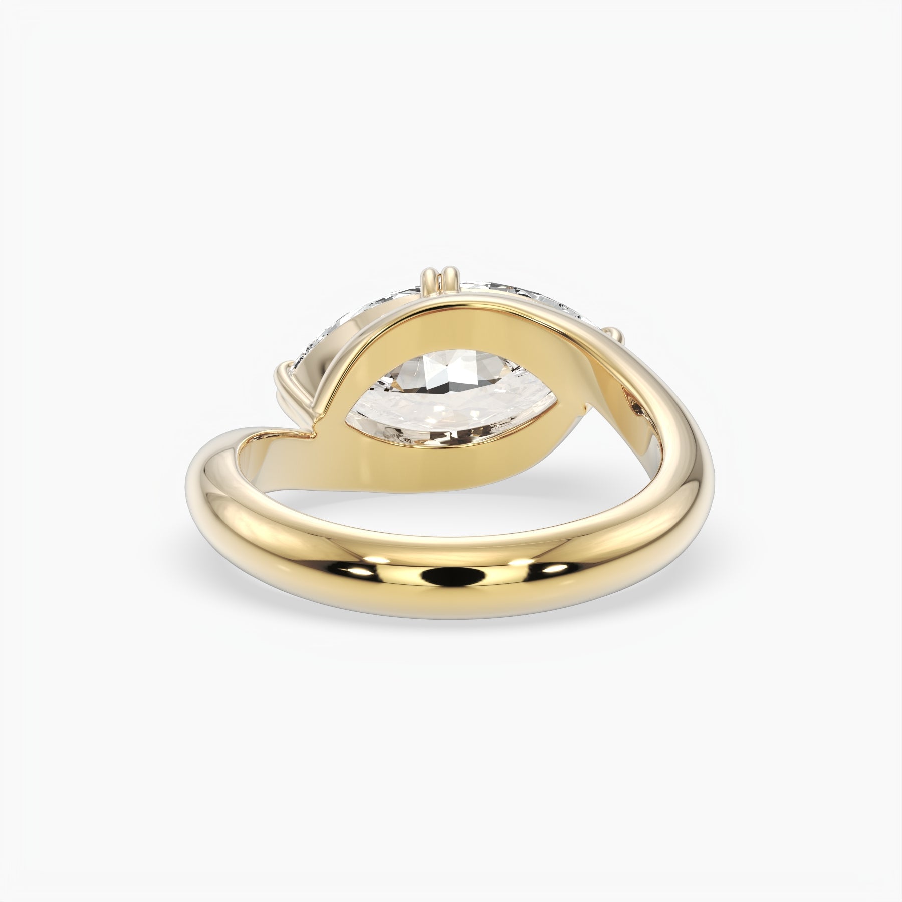 Bezel Emerald Lab Grown Diamond Engagement Ring: 2 CT