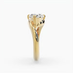 Bezel Emerald Lab Grown Diamond Engagement Ring: 2 CT