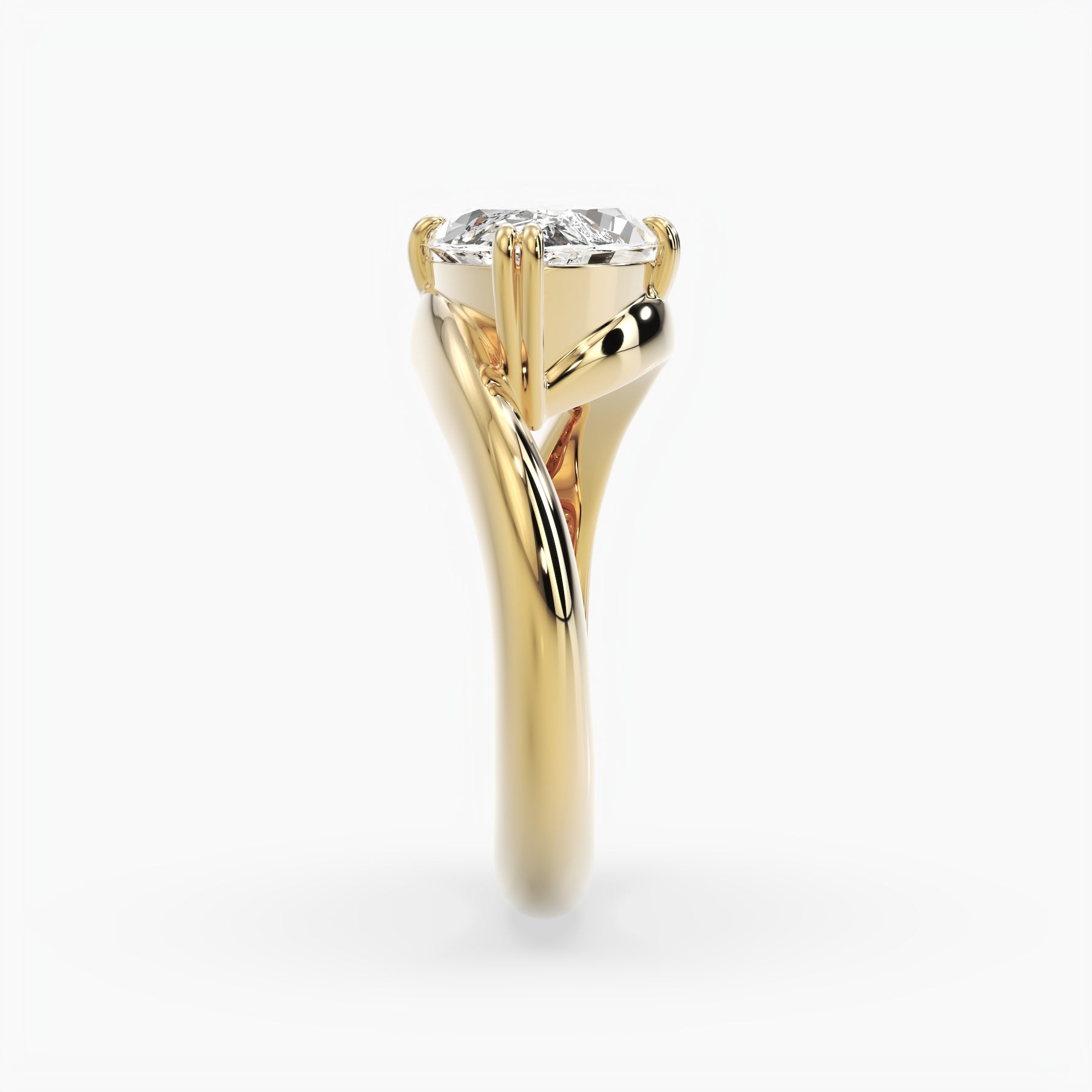 Bezel Emerald Lab Grown Diamond Engagement Ring: 2 CT
