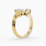 Bezel Emerald Lab Grown Diamond Engagement Ring: 2 CT