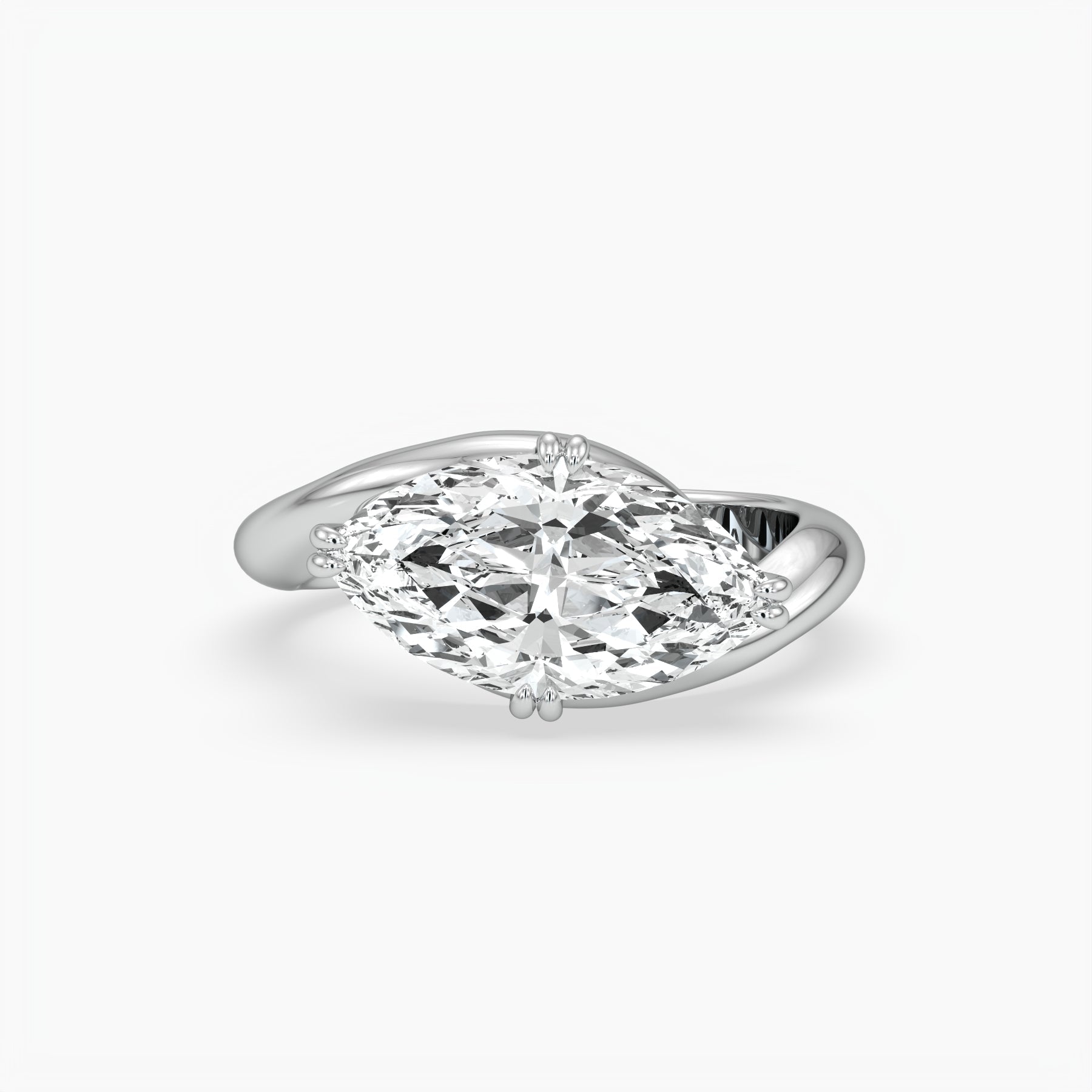 Bezel Emerald Lab Grown Diamond Engagement Ring: 2 CT