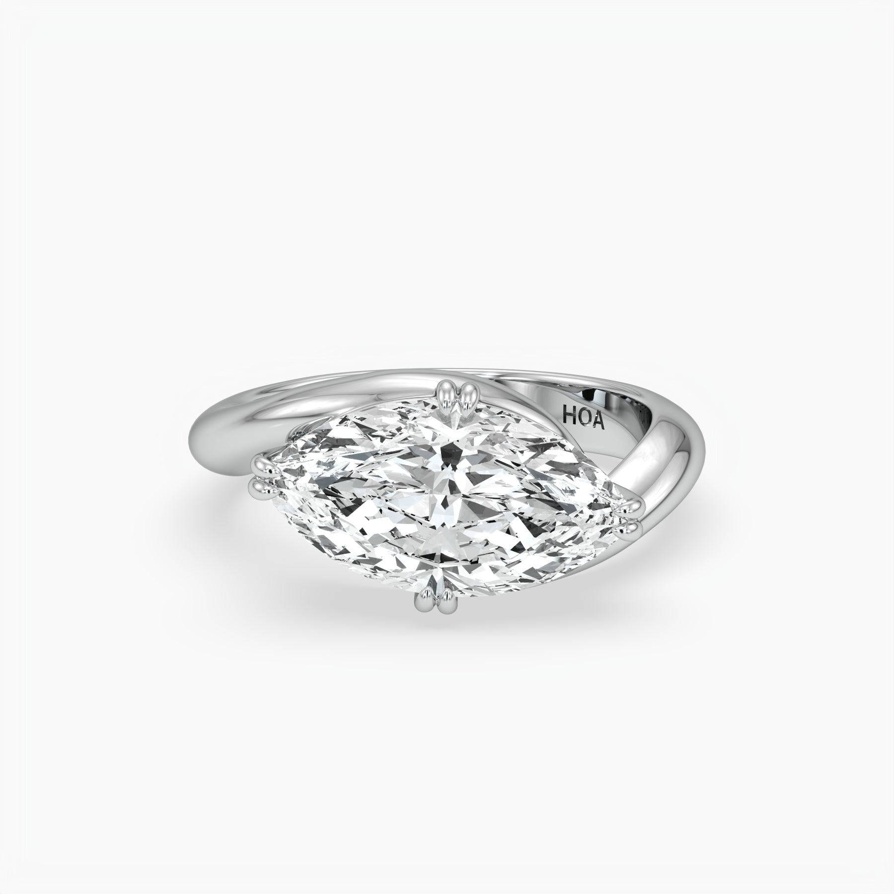 Bezel Emerald Lab Grown Diamond Engagement Ring: 2 CT