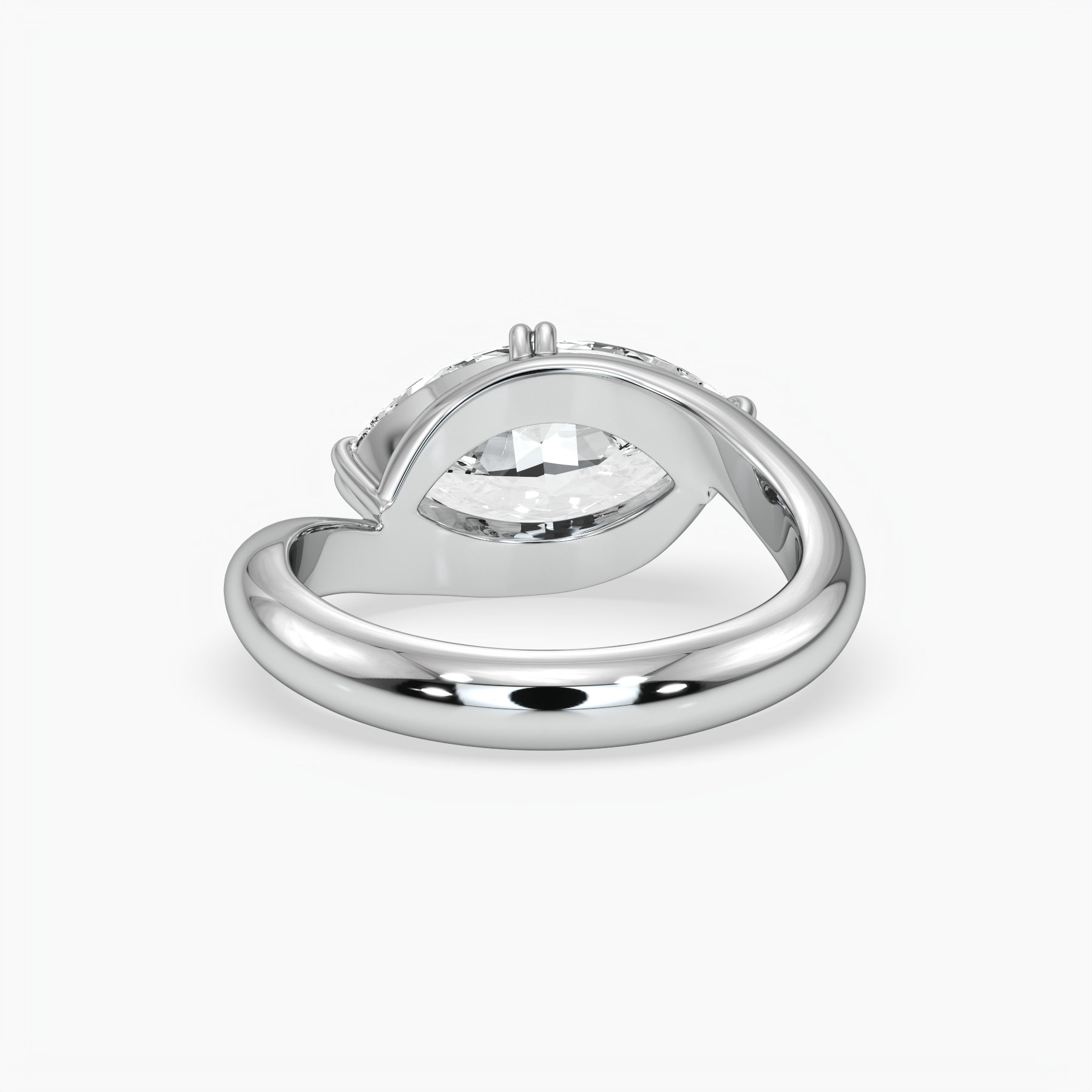 Bezel Emerald Lab Grown Diamond Engagement Ring: 2 CT