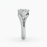 Bezel Emerald Lab Grown Diamond Engagement Ring: 2 CT