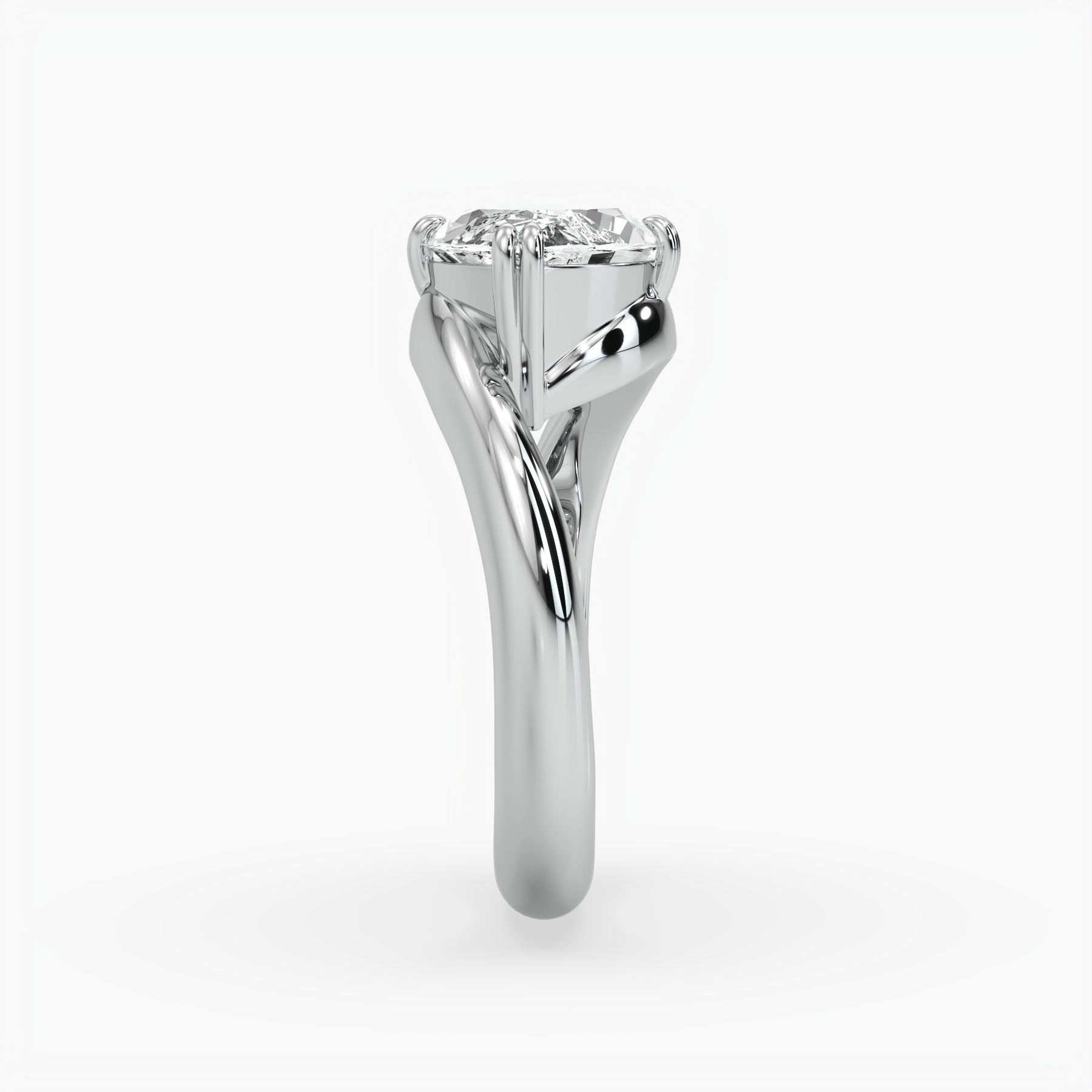 Bezel Emerald Lab Grown Diamond Engagement Ring: 2 CT