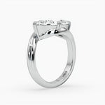 Bezel Emerald Lab Grown Diamond Engagement Ring: 2 CT