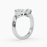 Bezel Emerald Lab Grown Diamond Engagement Ring: 2 CT