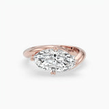 Bezel Emerald Lab Grown Diamond Engagement Ring: 2 CT