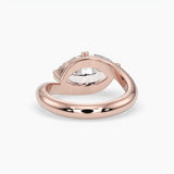 Bezel Emerald Lab Grown Diamond Engagement Ring: 2 CT