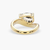 Bezel Emerald Lab Grown Diamond Engagement Ring: 2 CT