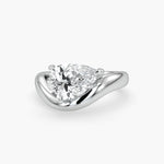 Bezel Emerald Lab Grown Diamond Engagement Ring: 2 CT