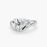 Bezel Emerald Lab Grown Diamond Engagement Ring: 2 CT
