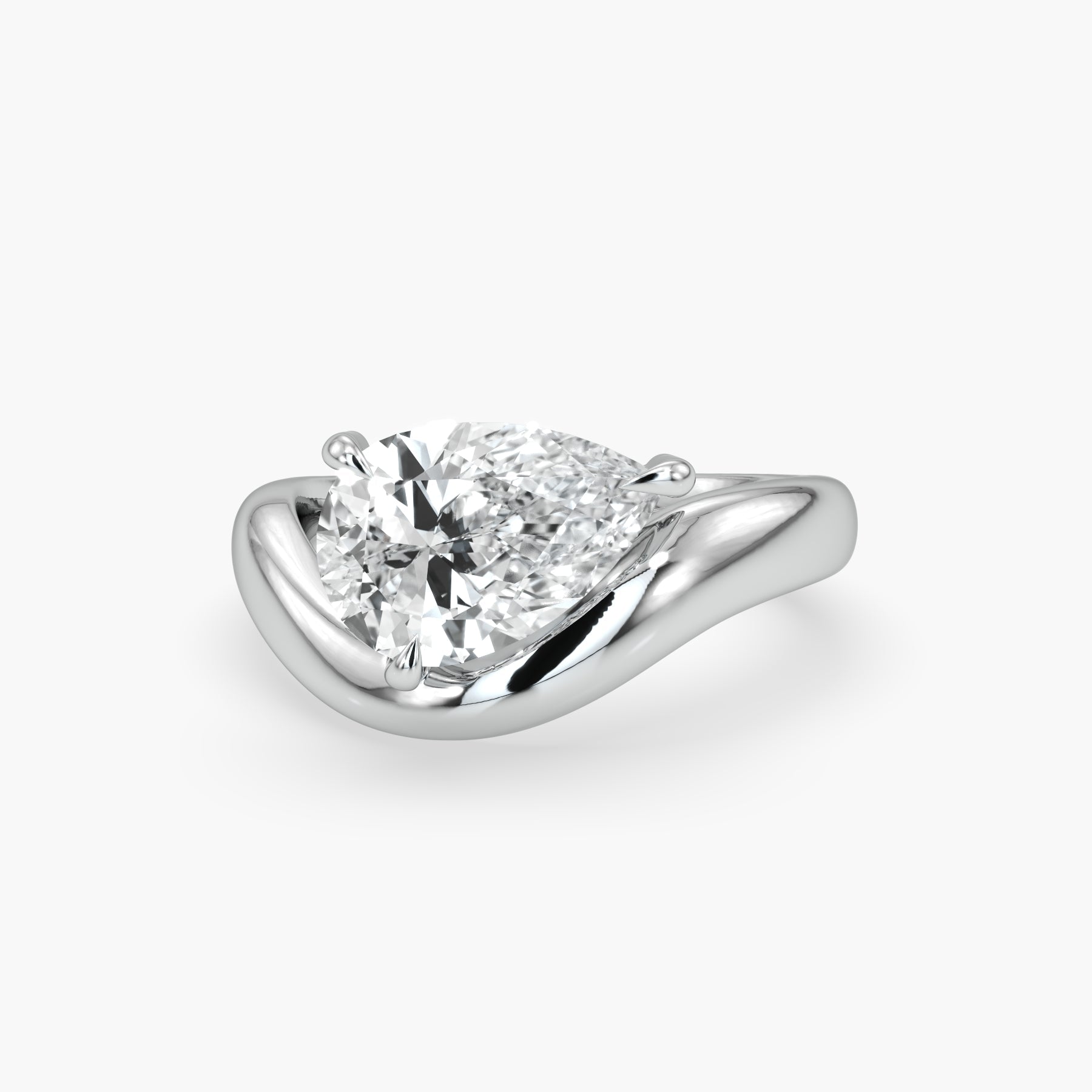 Bezel Emerald Lab Grown Diamond Engagement Ring: 2 CT