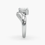 Bezel Emerald Lab Grown Diamond Engagement Ring: 2 CT