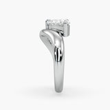 Bezel Emerald Lab Grown Diamond Engagement Ring: 2 CT