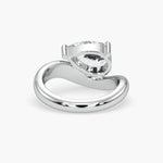 Bezel Emerald Lab Grown Diamond Engagement Ring: 2 CT
