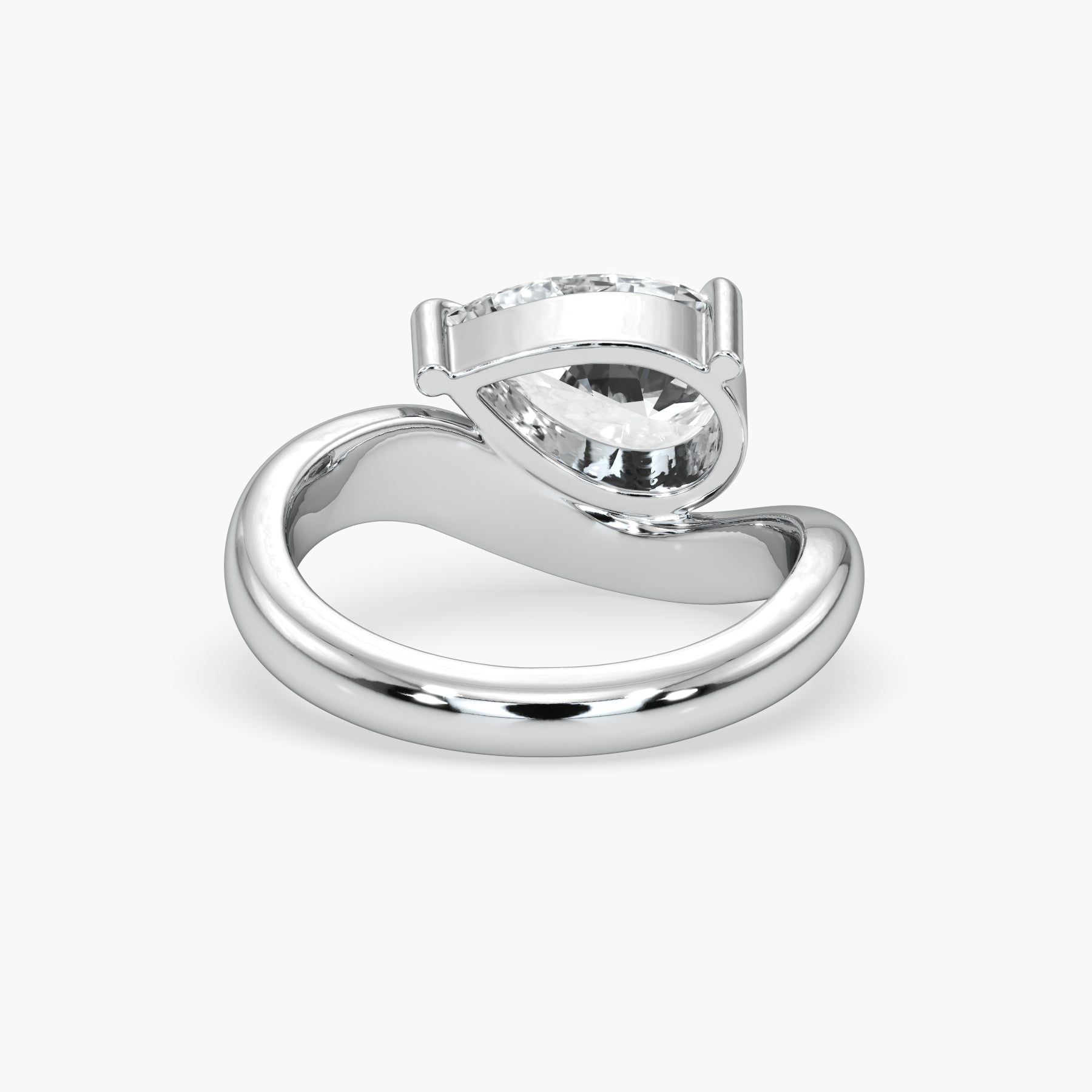 Bezel Emerald Lab Grown Diamond Engagement Ring: 2 CT