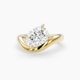 Bezel Emerald Lab Grown Diamond Engagement Ring: 2 CT
