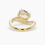 Bezel Emerald Lab Grown Diamond Engagement Ring: 2 CT