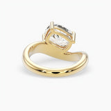 Bezel Emerald Lab Grown Diamond Engagement Ring: 2 CT