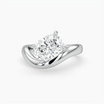 Bezel Emerald Lab Grown Diamond Engagement Ring: 2 CT