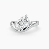 Bezel Emerald Lab Grown Diamond Engagement Ring: 2 CT