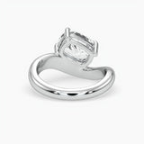 Bezel Emerald Lab Grown Diamond Engagement Ring: 2 CT