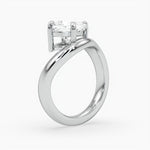 Bezel Emerald Lab Grown Diamond Engagement Ring: 2 CT