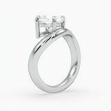 Bezel Emerald Lab Grown Diamond Engagement Ring: 2 CT