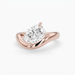 Bezel Emerald Lab Grown Diamond Engagement Ring: 2 CT