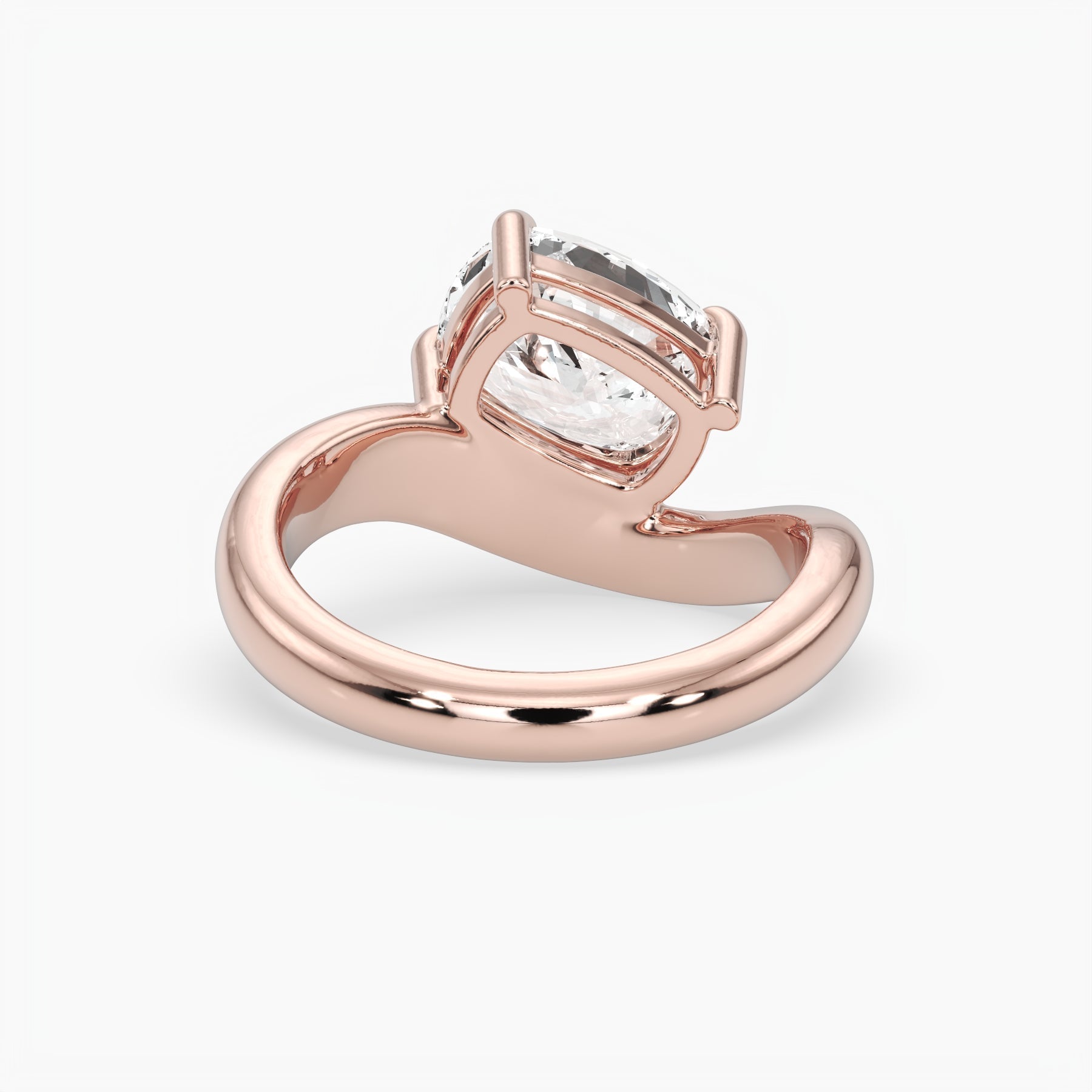 Bezel Emerald Lab Grown Diamond Engagement Ring: 2 CT