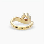 Bezel Emerald Lab Grown Diamond Engagement Ring: 2 CT
