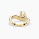 Bezel Emerald Lab Grown Diamond Engagement Ring: 2 CT