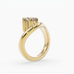 Bezel Emerald Lab Grown Diamond Engagement Ring: 2 CT