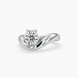 Bezel Emerald Lab Grown Diamond Engagement Ring: 2 CT