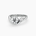 Bezel Emerald Lab Grown Diamond Engagement Ring: 2 CT