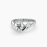 Bezel Emerald Lab Grown Diamond Engagement Ring: 2 CT