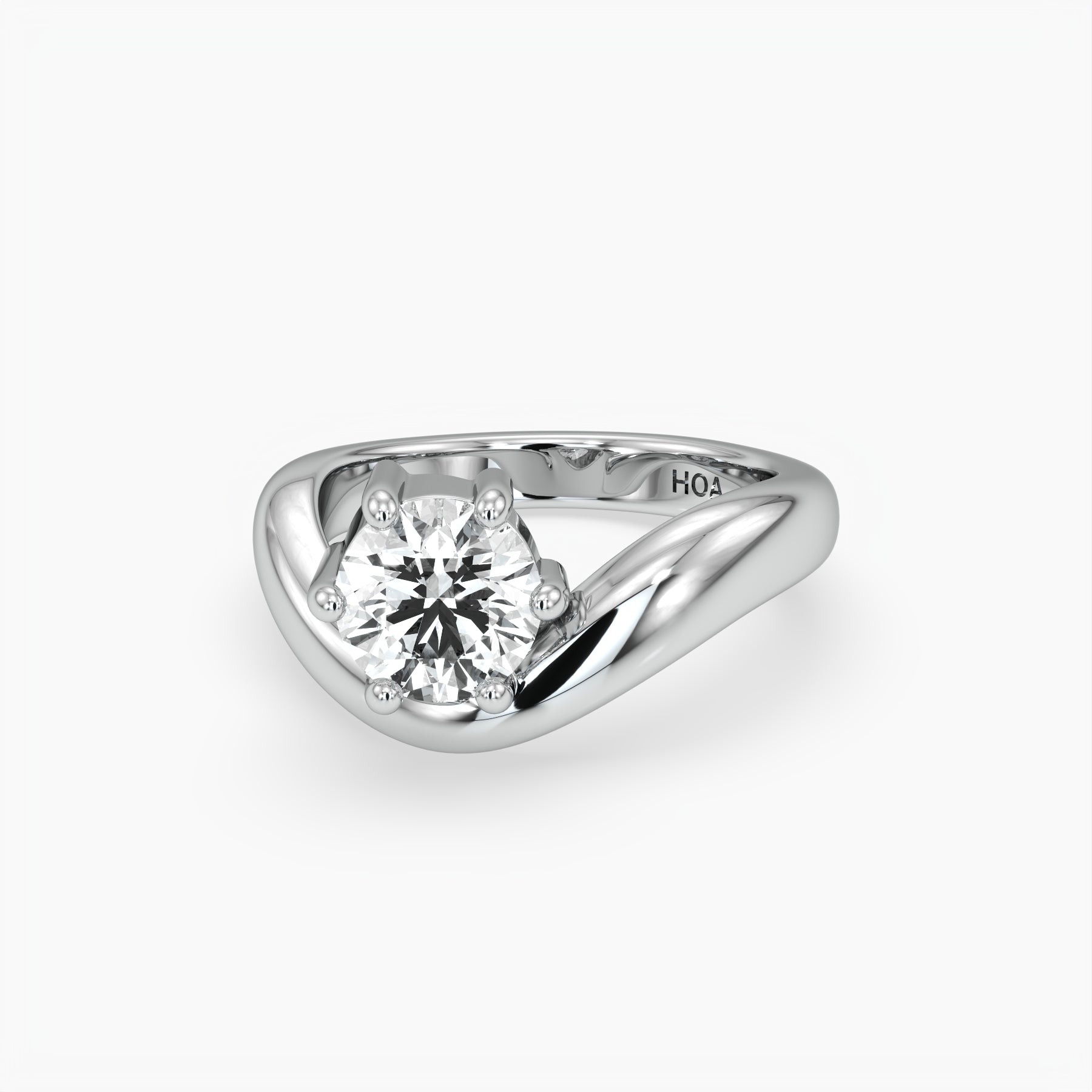 Bezel Emerald Lab Grown Diamond Engagement Ring: 2 CT